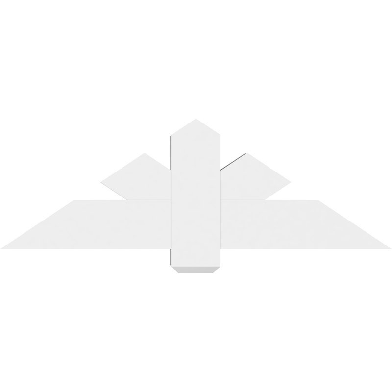 Support de pignon en PVC de qualité architecturale Kennewick, H 16 po x l 48 po (pas: 8/12), P 4 po x F 6 po