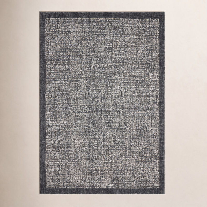 Henley Ivory / Charcoal Area Rug, Square 1'6"  