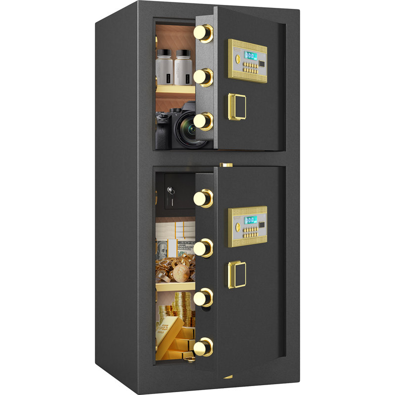 Large Security Safe, Password & Key Safe,with An Independent Inner Cabinet And Adjustable Shelves