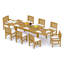 Devon Outdoor - Piece Teak Dining Set-1548865759