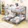 Barranca Full Over Twin & Twin Metal L-Shaped Bunk Beds
