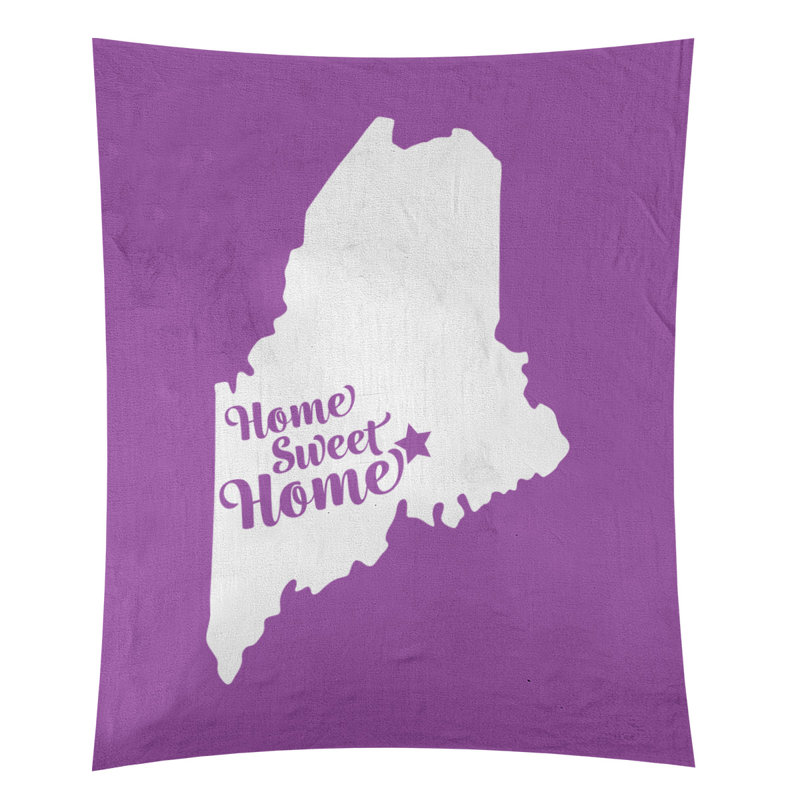 Tapisserie Home Sweet Bangor, H 80 po x l 68 po, Violet