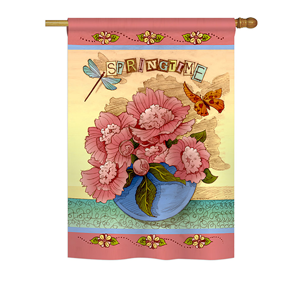 Springtime 2-Sided Polyester House Flag Breeze Decor 