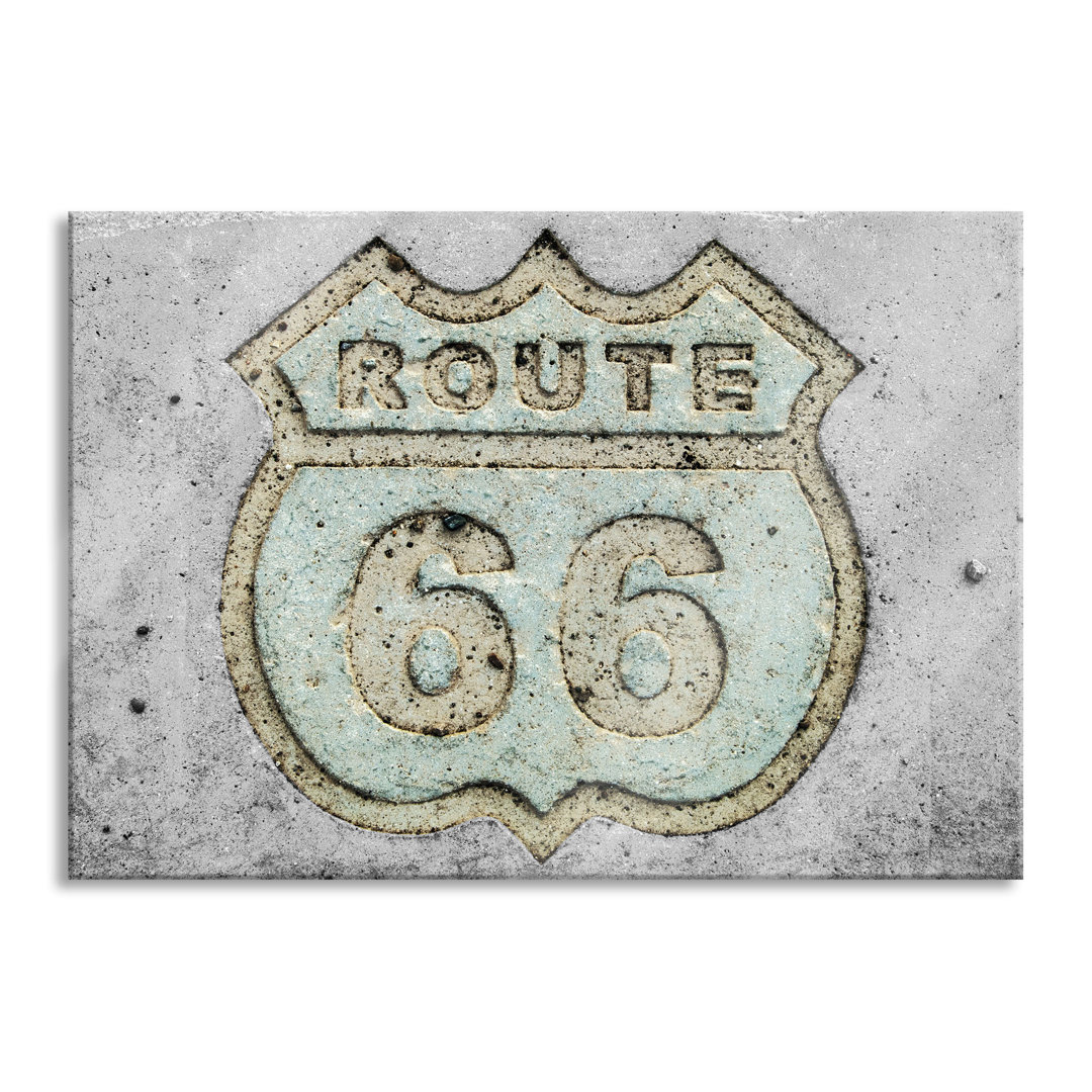 Glasbild Route 66