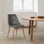 Chaise de salle à manger capitonnée Winship Mid-Century en similicuir et bois de noyer-19477875