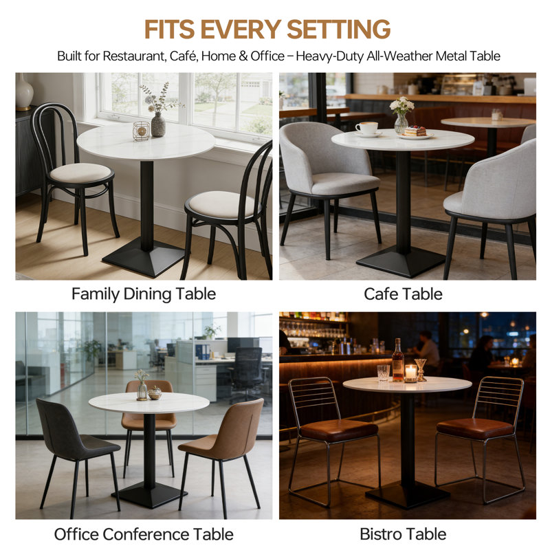 Round Sintered Stone Pedestal Dining Table