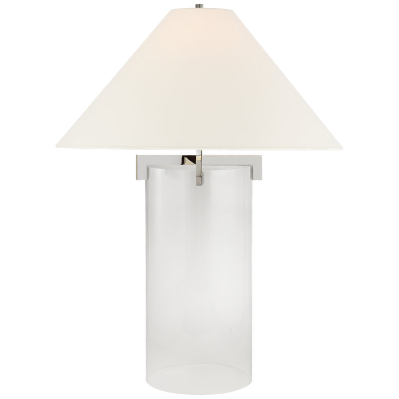J. Randall Powers Brooks Table Lamp, Gilded Iron, Fabric