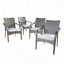 Chaise empilable d'extérieur en rotin PE avec structure en fer