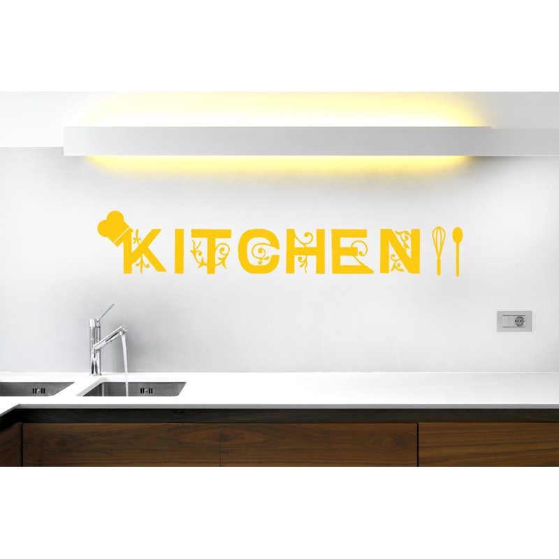 Food & Beverage Wall Decal, Dark Yellow, Large