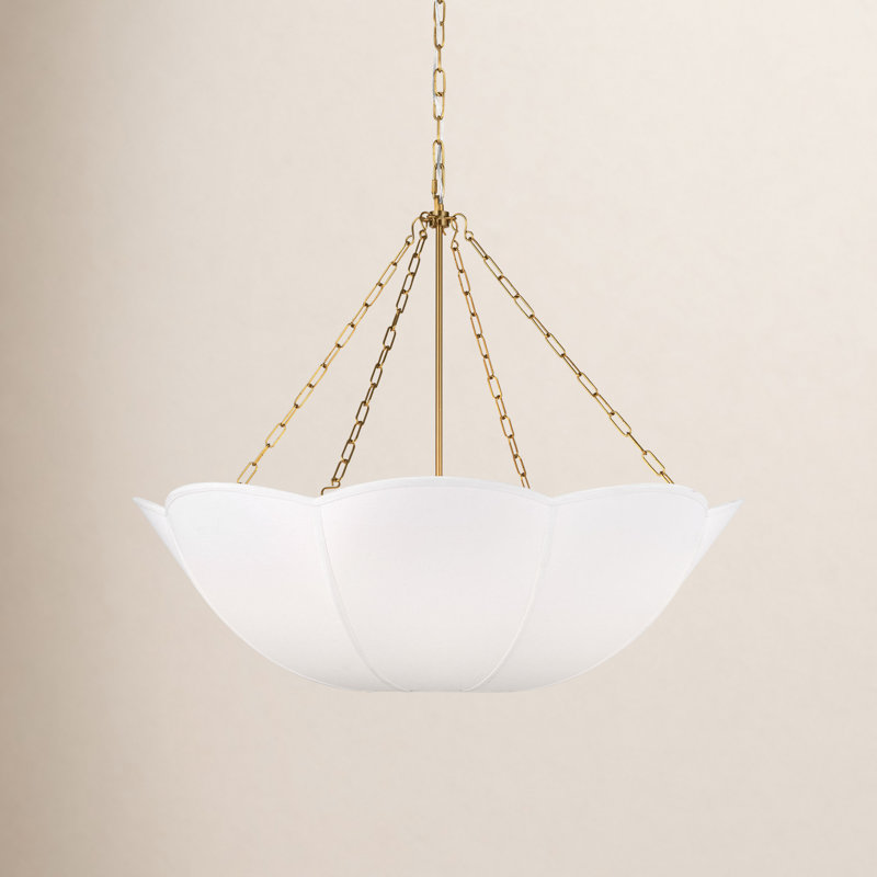 Stassi 4-Light Chandelier, 26.875" H x 32" W x 32" D, Burnished Brass, 4 Lights