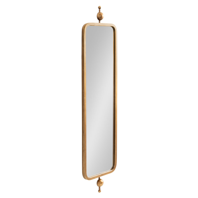 Rectangle Skinny Panel Mirror, Gold