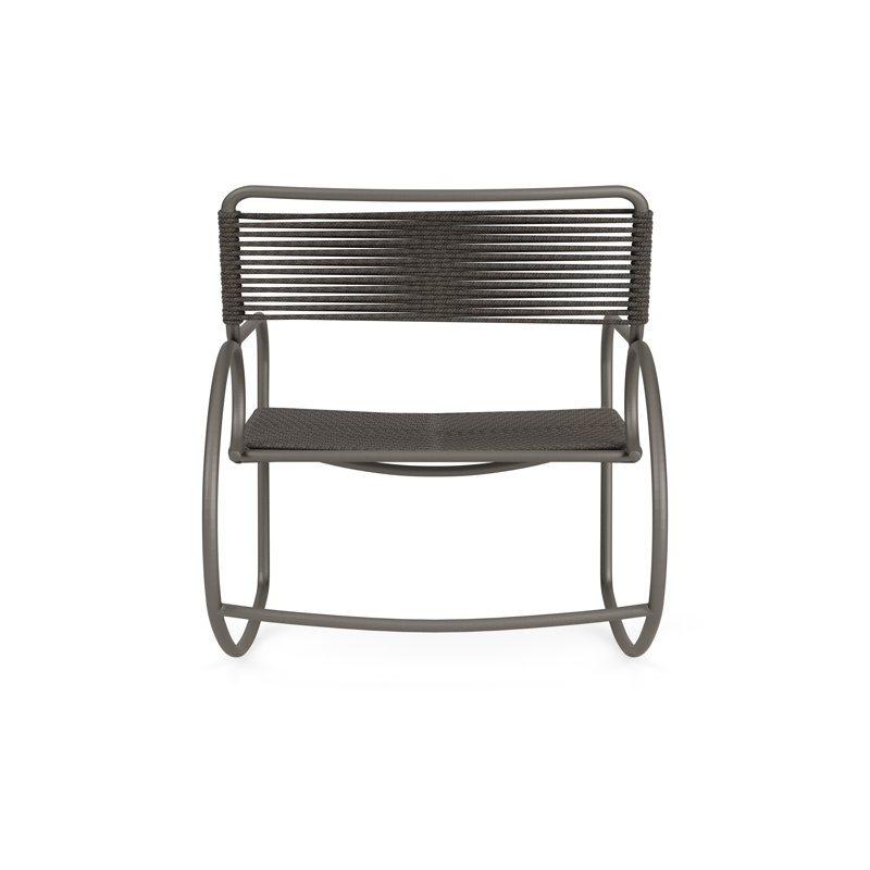 Walter Lamb Outdoor Rocker Chair, Mica/Brown