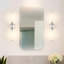 Ensemble de 2 appliques murales modernes en nickel brossé avec abat-jour en verre transparent-809377214-812868035