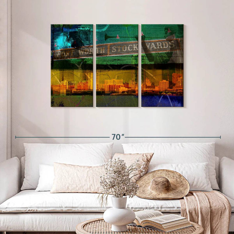 Aime Ft. Worth Collage, 28" H x 45" W
