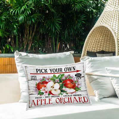 Coussin extérieur Pick Your Pick Apples par Creatif Belle