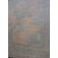 Tapis unique orange / Sherbert / Céladon de 6 pi x 8 pi 4 po des années 1920