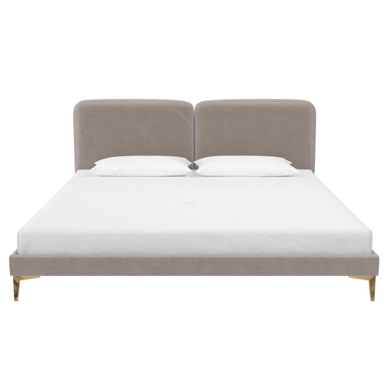 Upholstered Bed, Taupe