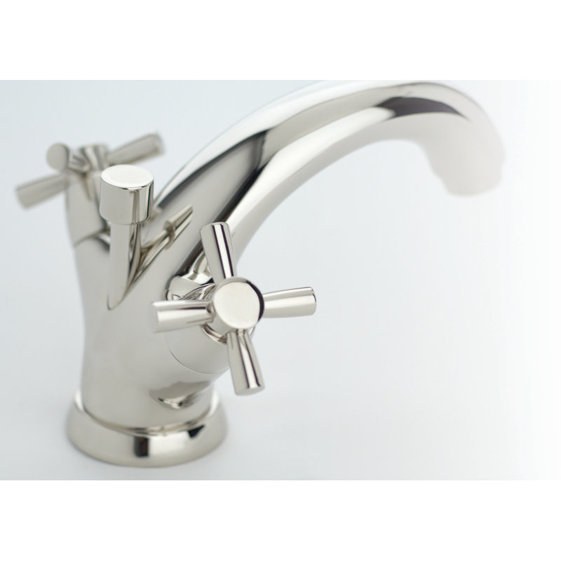 Holborn Widespread Lavatory Faucet, Cross, Polished Nickel