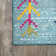 Bostwick Tribal Love Geometric Light Blue/Multi Rug