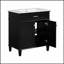 Meuble-lavabo de 30 pouces avec lavabo en céramique, porte à fermeture en douceur et tablettes réglables pour les petits espaces-739642237