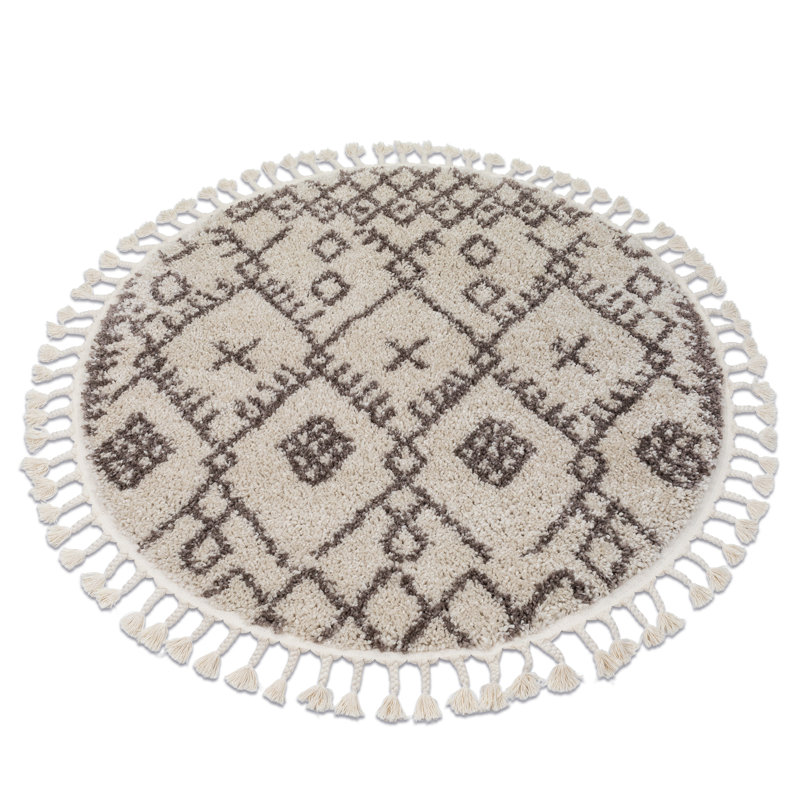 Round Wilsey Moroccan Area Rug, Round 160cm