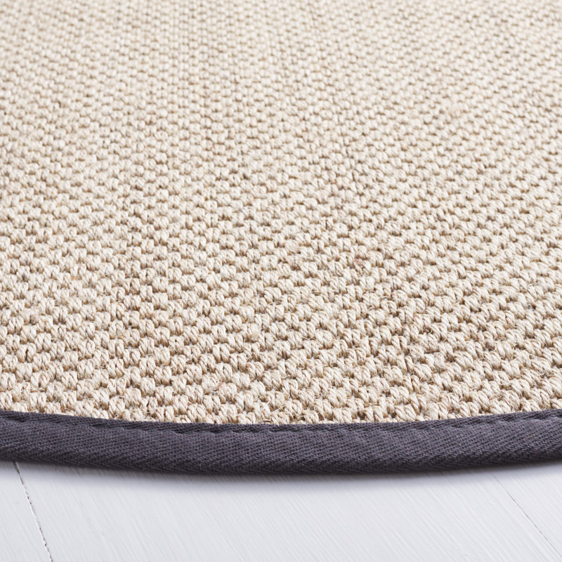 Tapis marbre sisal / gris foncé, Rond 3 pi