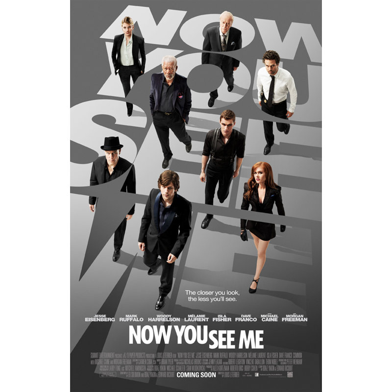 Now You See Me, H 24 po x l 15 po