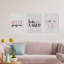 Stylish Bedroom Hello Gorgeous Cheeky Black Pink Marble 3 Piece Wall Art-88622426