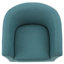 Chaise d'appoint confortable en tissu, design moderne bleu sarcelle pour la maison