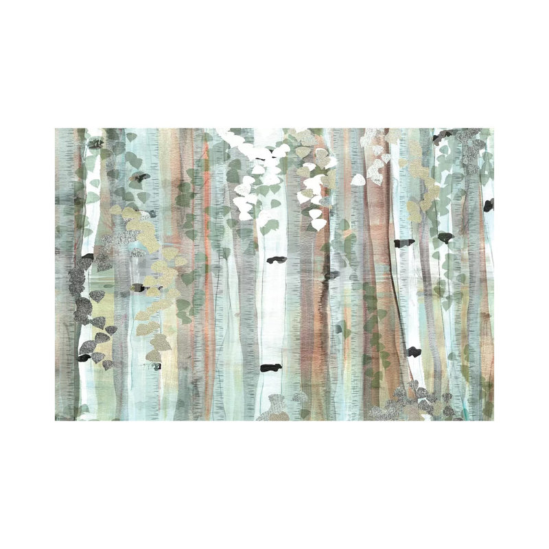 Spring Birch Meadow by Susan Jill - Painting on Canvas, 30.48cm H x 45.72cm W x 1.91cm D, Wrapped Canvas