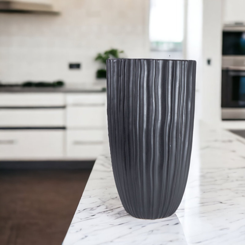 Jamella Ceramic Jar, Black