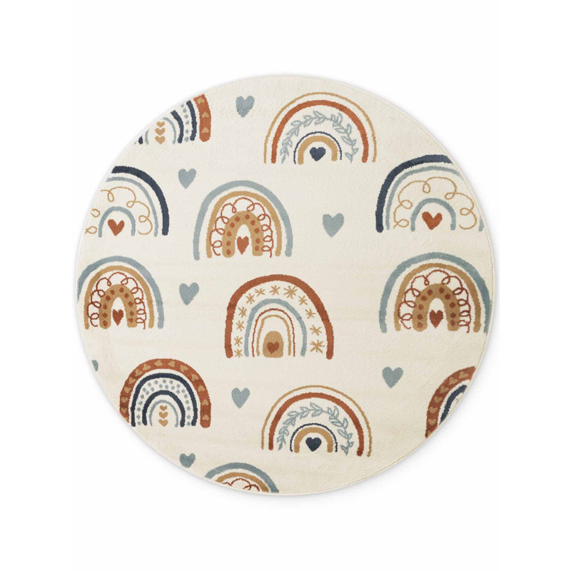 Hanse Home Kids Rug Bowie, Childrens Carpet, Kids Room, Motive Rug For Child, Cream, Round 160 cm