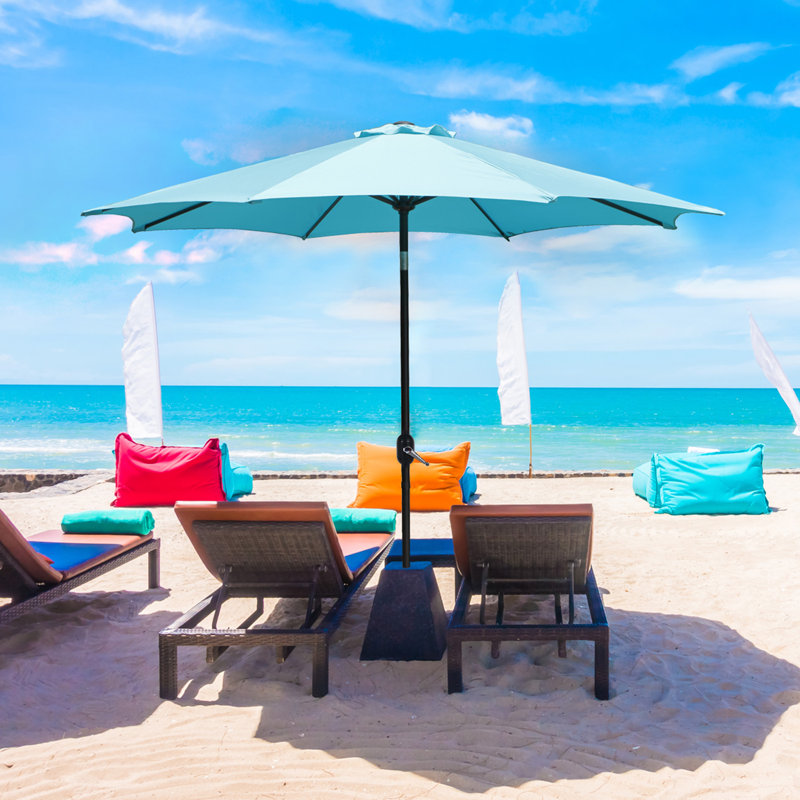 269.2cm Tilt Market Parasol, Blue
