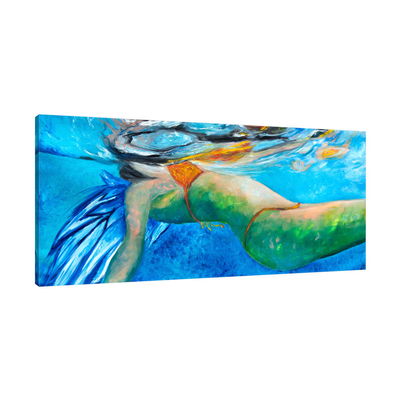 "Sea Angel", toile tendue par Chiara Magni, H 30 po x l 60 po x P 1,5 po