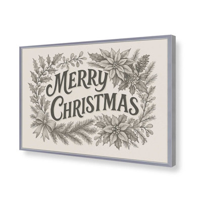 Classic Holly Scroll Art Print