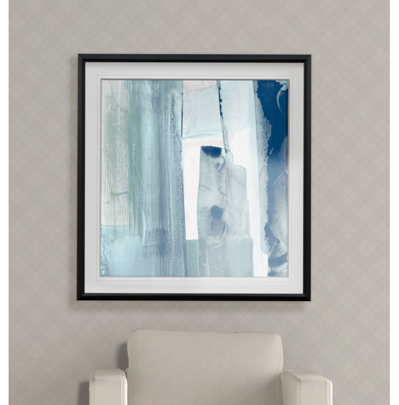 " Miss The Sea II ", 17.5" H x 17.5" W x 1.5" D, Black Framed