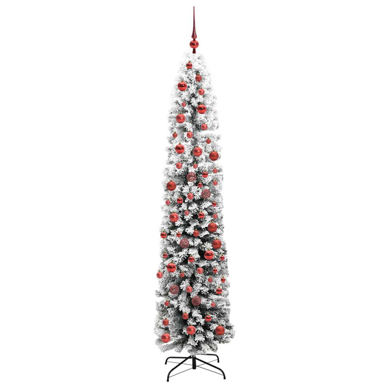 Artificial Christmas Tree with 300 LEDs with Stand, 5.91' H, Red