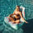 Big Joe Captain's Float No Inflation Needed Pool Lounger, Sweet Shells Peach Double Sided Mesh, Quick Draining Fabric, 3 Feet-1102659123