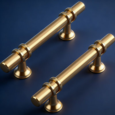 10 Pack Brushed Gold Cabinet Pulls, 3 Inch Modern Drawer Handles For Kitchen, Bathroom, Dresser, And Closet, Durable Zinc Alloy Construction With Easy Installation Kit