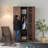 American-style Vintage Walnut-colored Wardrobe