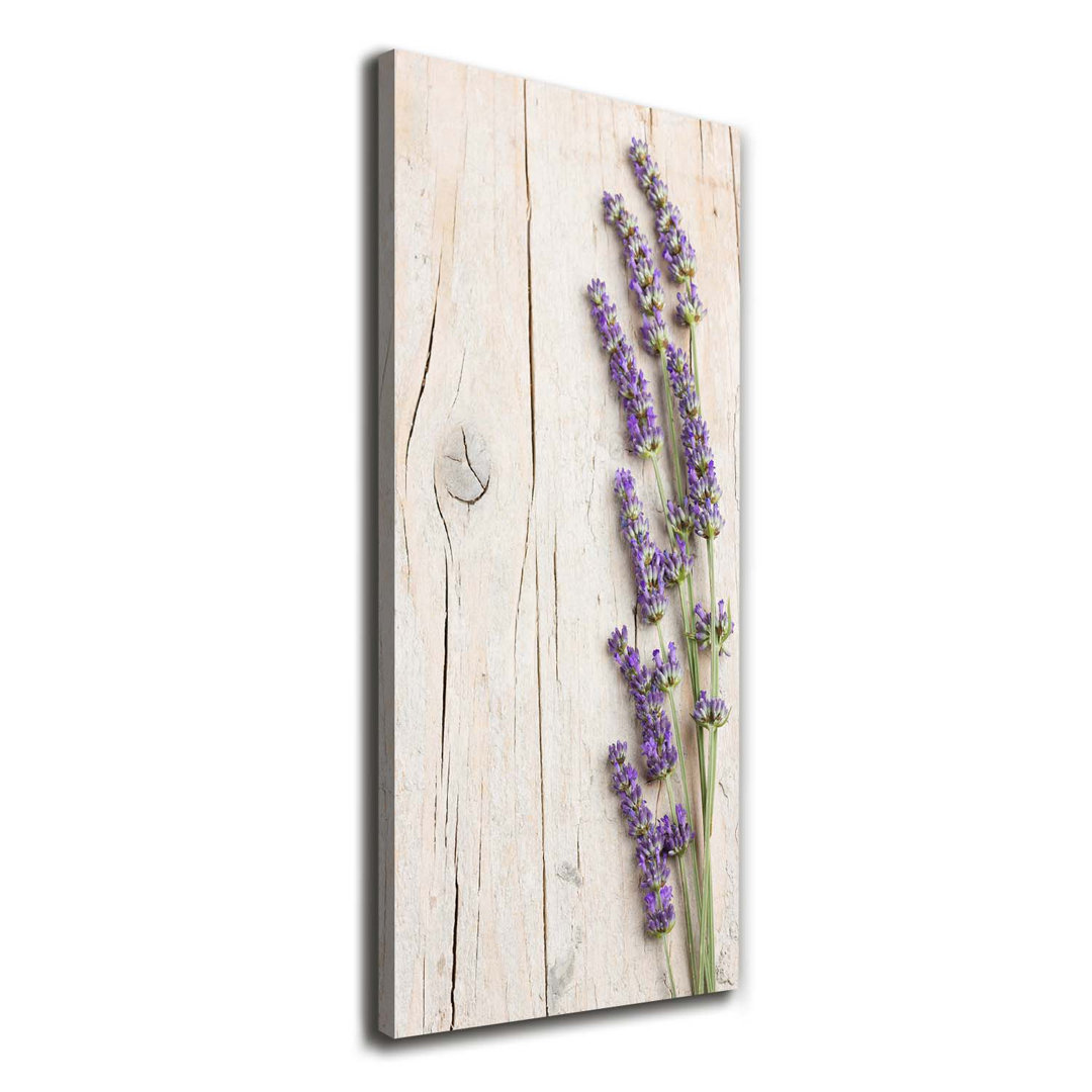 Lavendel auf dem Holz - Kunstdrucke auf Leinwand - Wrapped Canvas