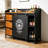 American Vintage Solid Wood Bar Cabinet