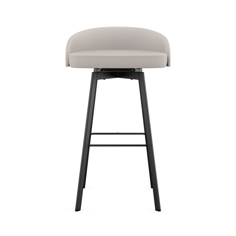 Tabouret de bar et de comptoir pivotant Bethanee, Tabouret de comptoir (siège d'une hauteur de 26 p, Noir, Crème