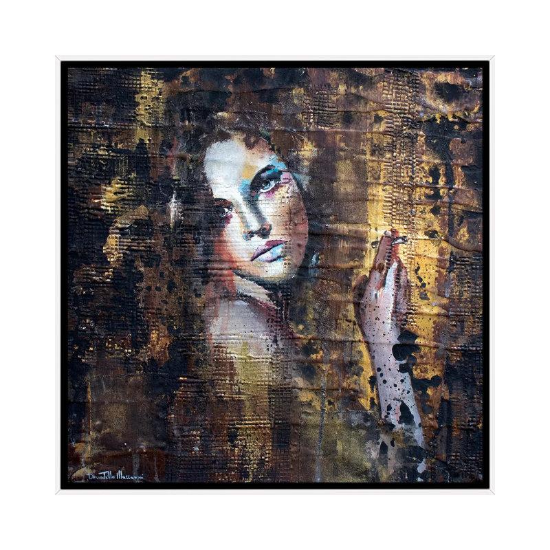 I Never Mean To Take Out On You by Donatella Marraoni - Print on Canvas, White Framed, 66.04 cm H x 66.04 cm W