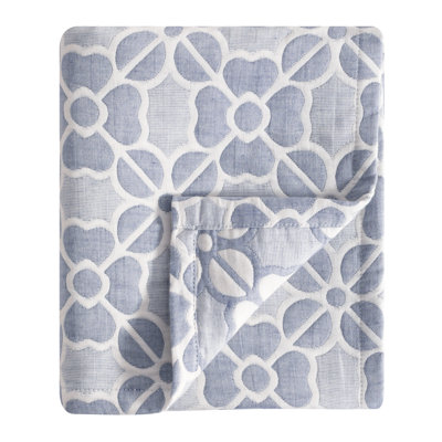 Couverture pour tout-petit réversible 100% mousseline 100% coton doux, respirante, légère et imprimée toutes saisons, 45 po x 60 po (paquet de 1)