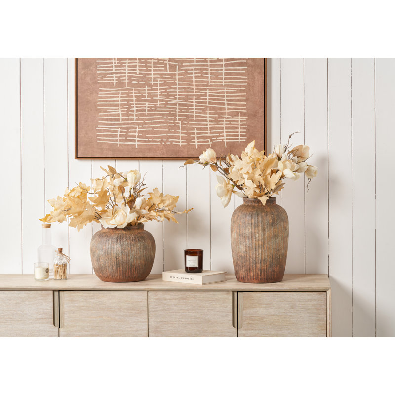 Fibrestone Table Vase, Round