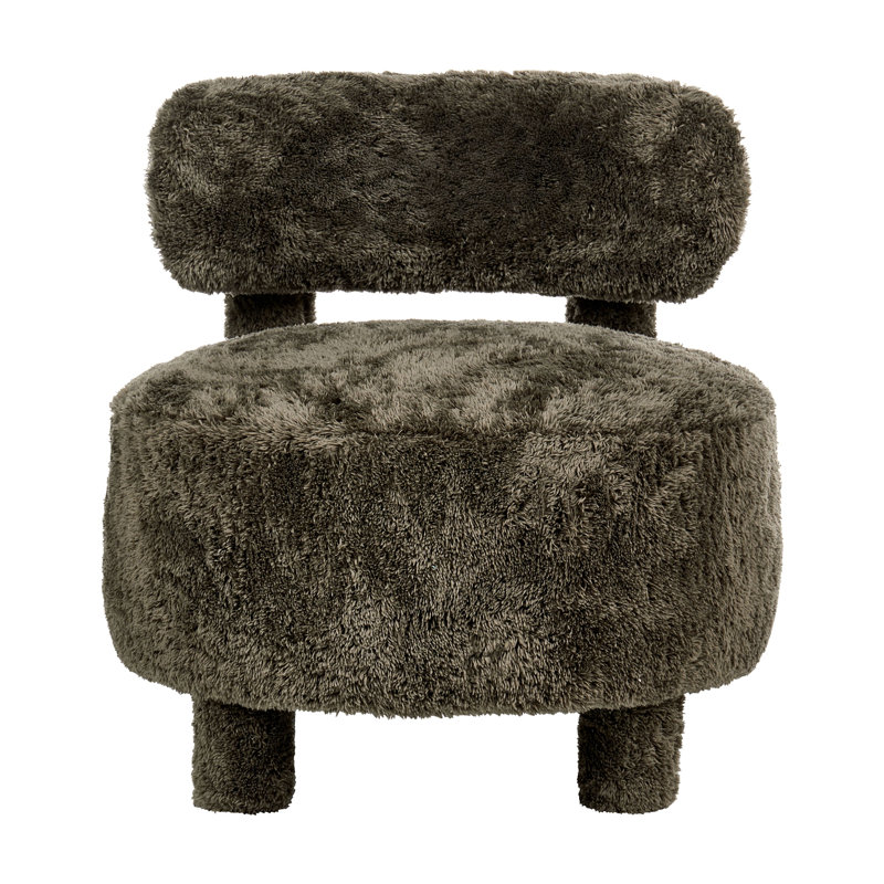 Aliani Upholstered Faux Fur Armless