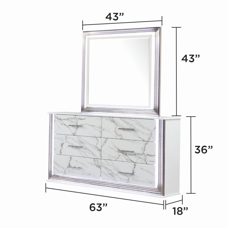 Commode à tiroirs en marbre Desire