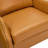 33.4" W Genuine Leather Upholstered Accent Armchair-2126048649