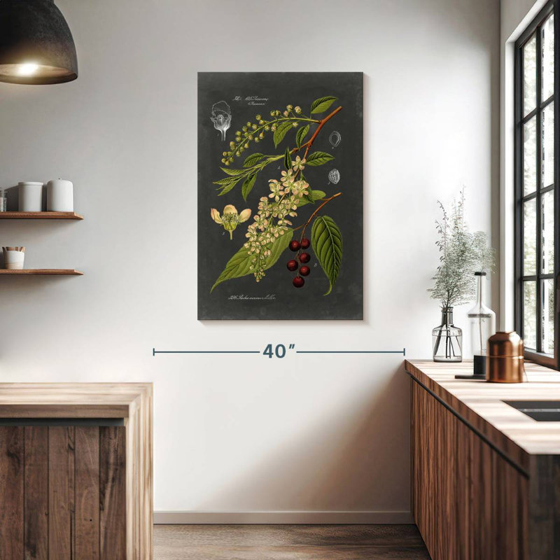 Keiri Midnight Botanical II, 39" H x 26" W